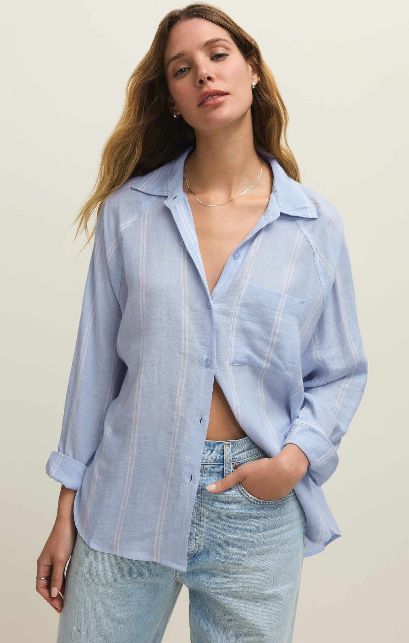 The Perfect Linen Striped Top