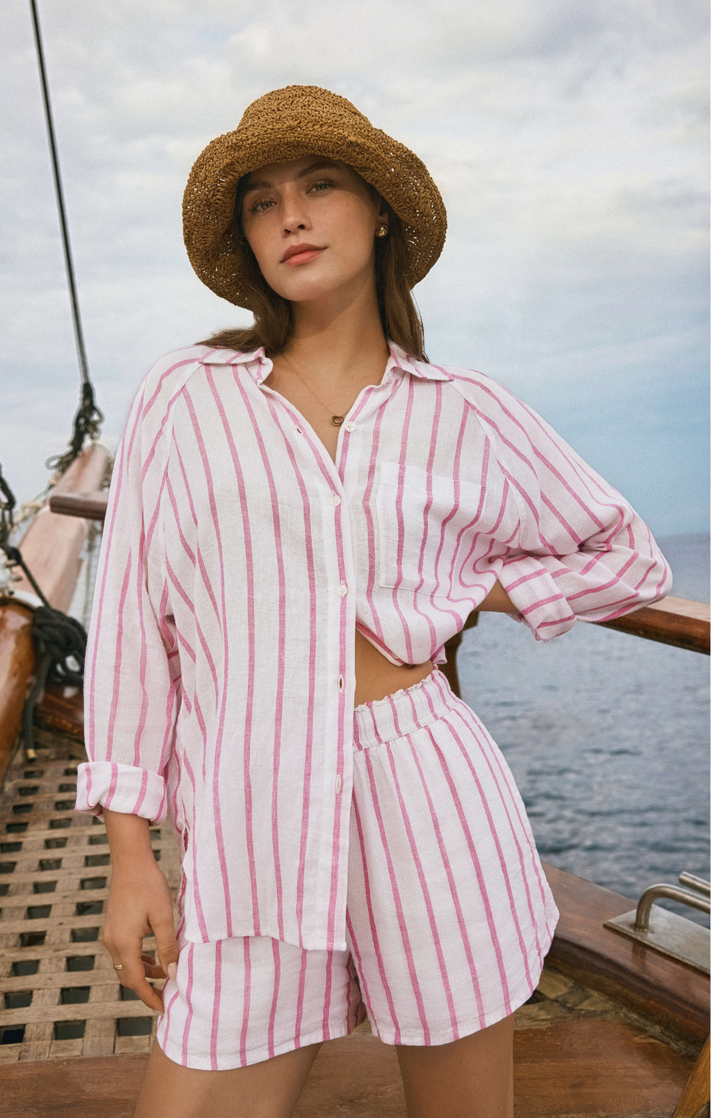 The Perfect Linen Striped Top