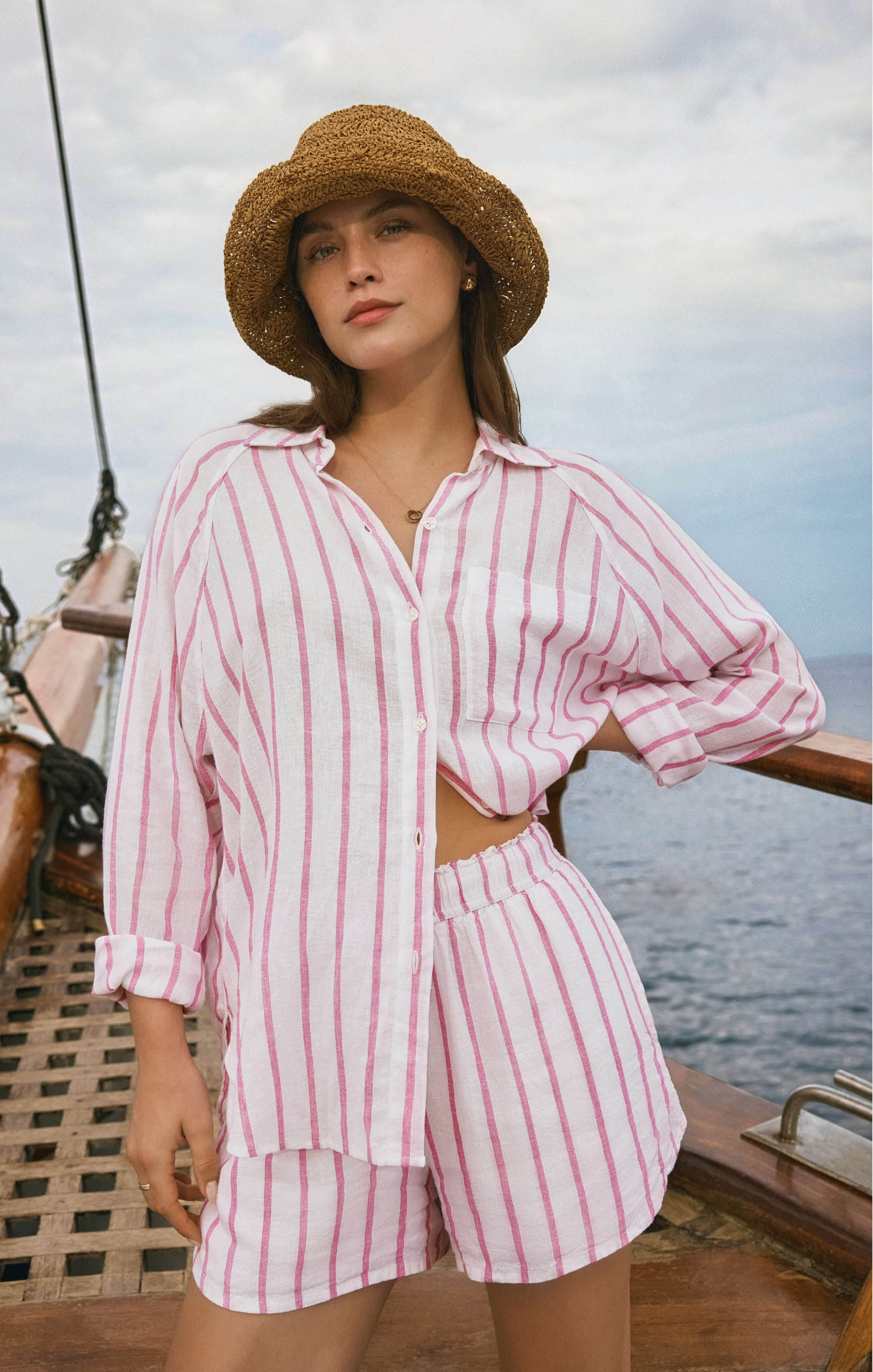 The Perfect Linen Striped Top