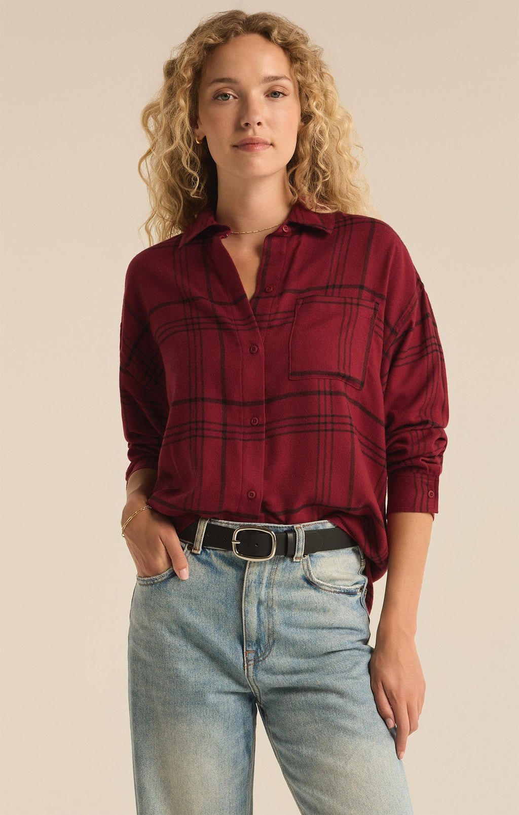River Plaid Button Up