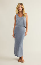 Sloane V-Neck Jersey Denim Tank