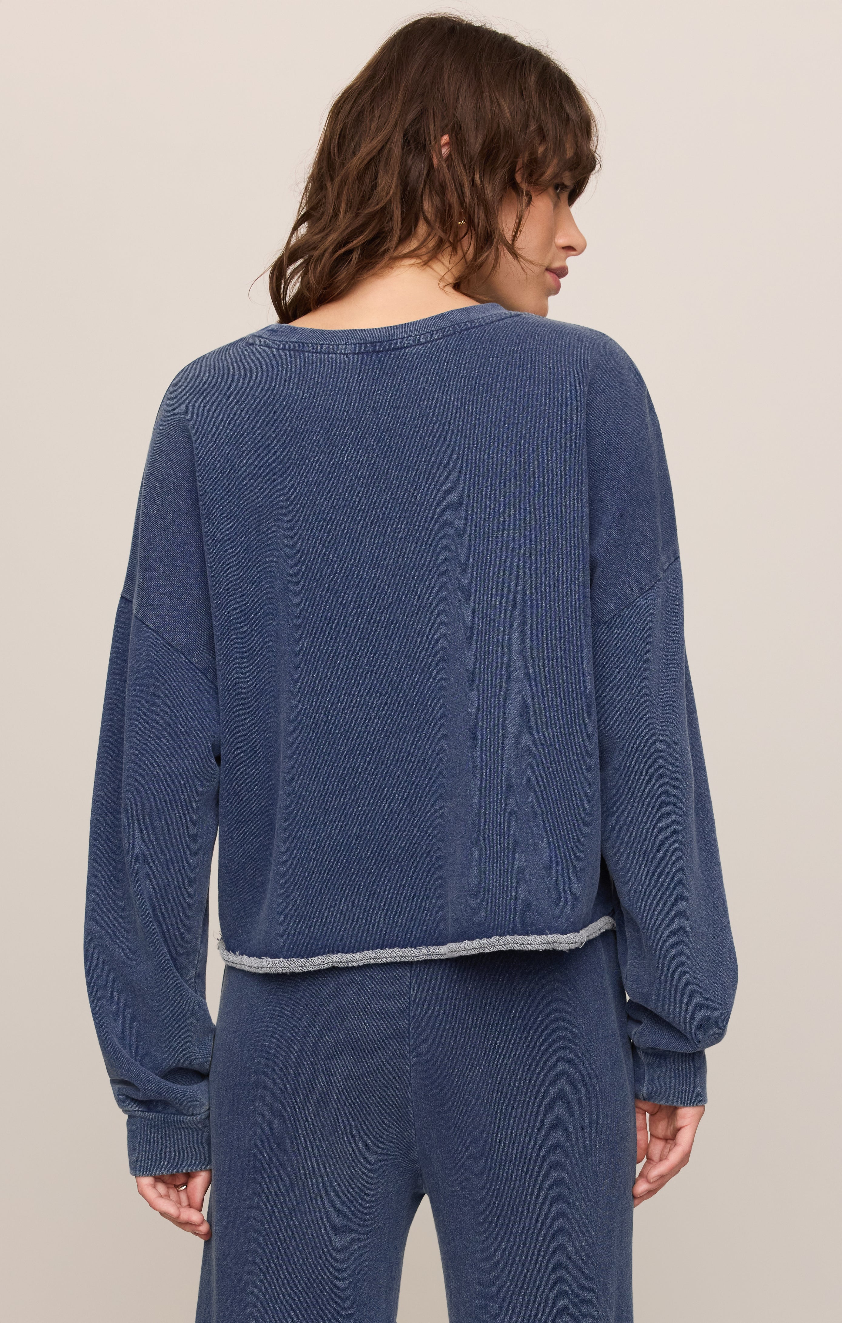 Circuit Knit Denim Sweatshirt Secondary image