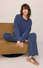 Circuit Knit Denim Sweatshirt
