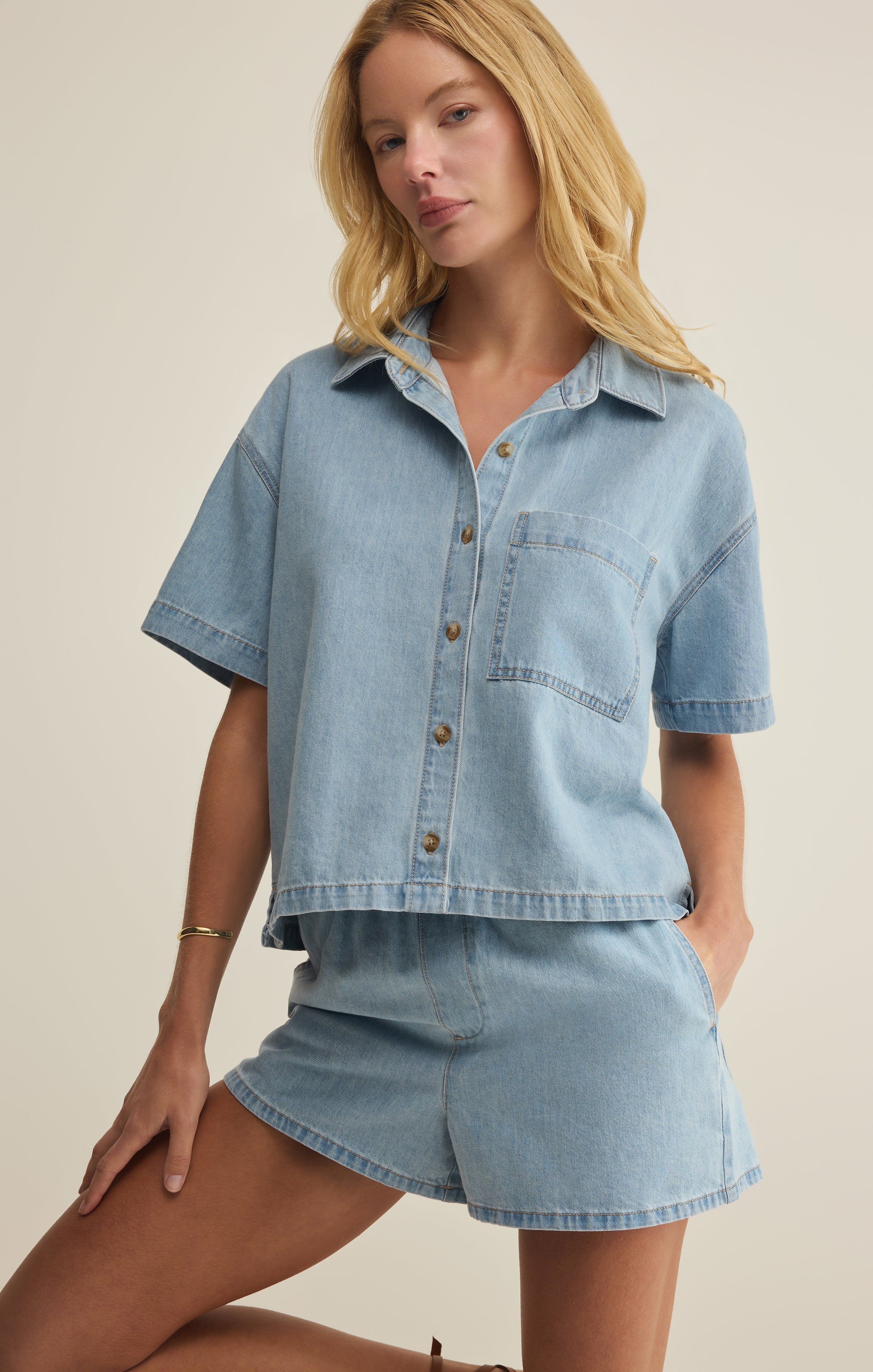 Everyday Denim Button Up