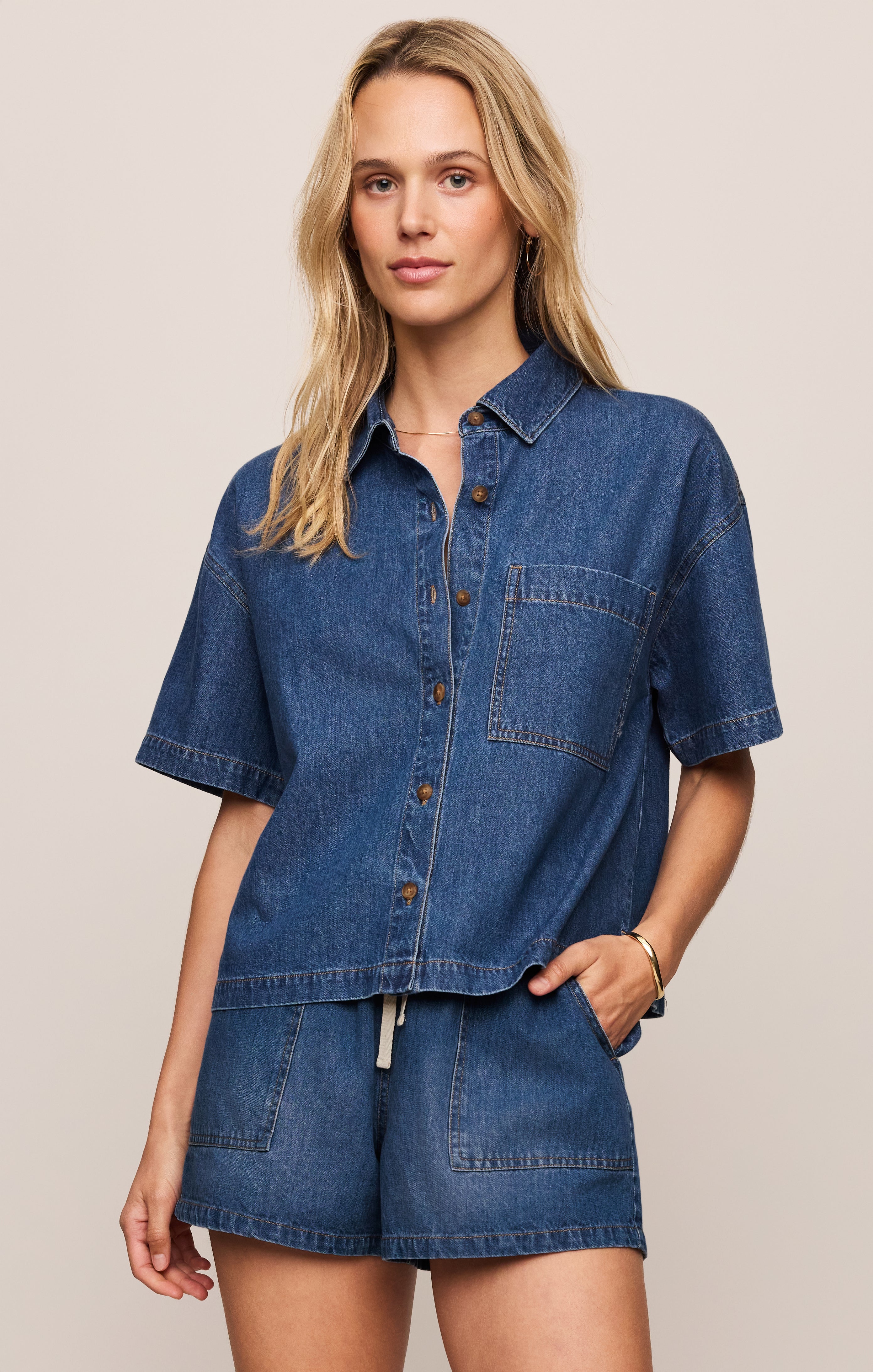 Everyday Denim Button Up Main image