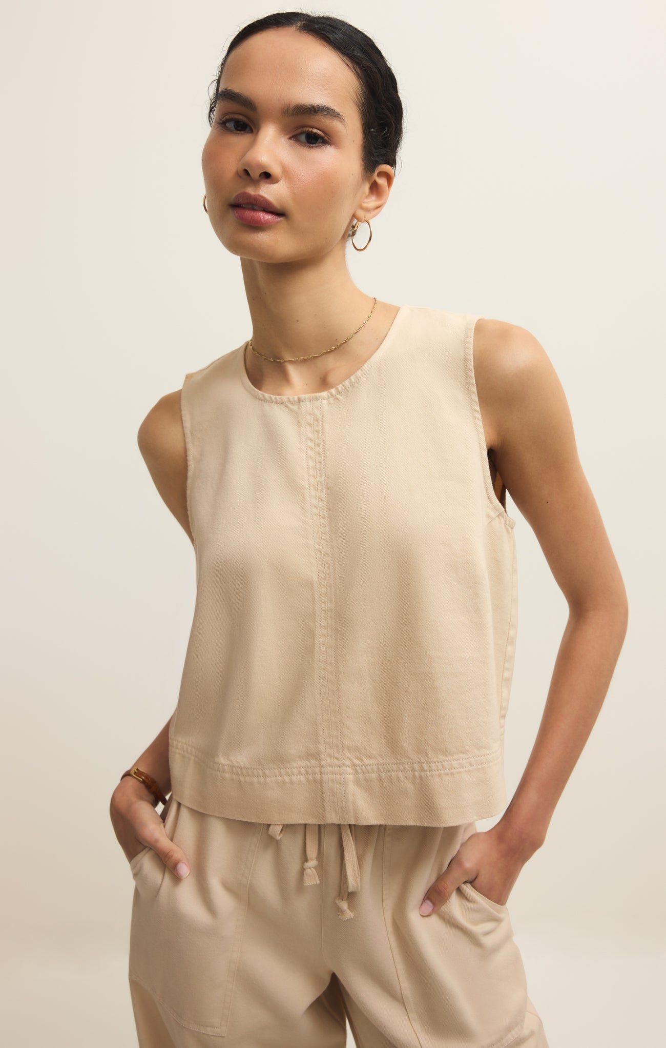 Sun Seeker Twill Cropped Tank Main image