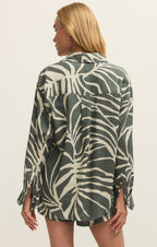 Alfie Tova Palm Linen Button Up