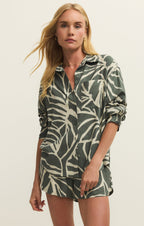 Alfie Tova Palm Linen Button Up