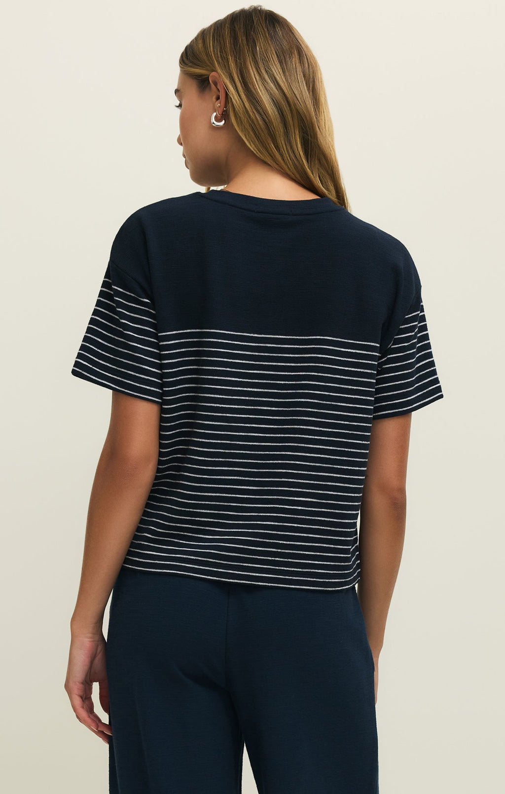 Harbor Textured Knit Stripe Tee