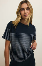 Harbor Textured Knit Stripe Tee