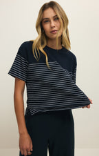 Harbor Textured Knit Stripe Tee