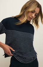 Harbor Textured Knit Stripe Tee