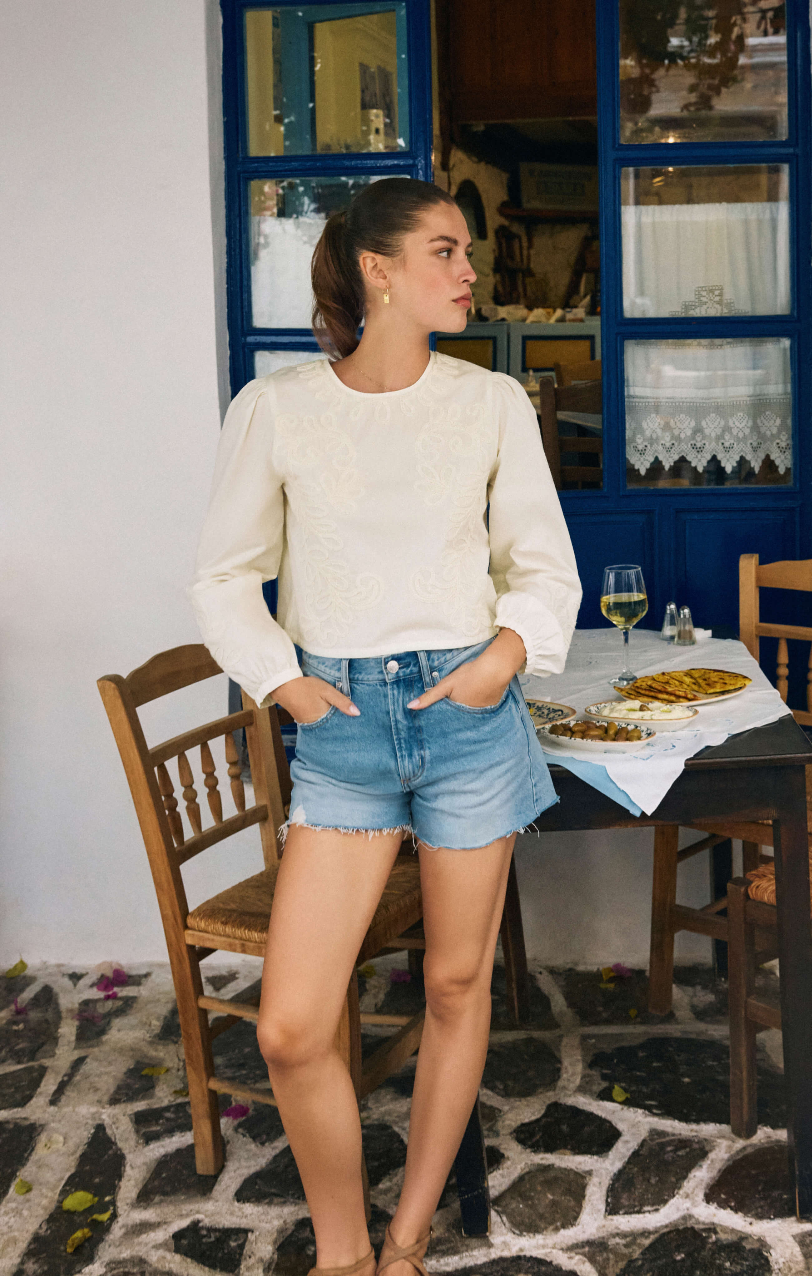 Tatiana Embroidered Cropped Top