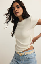 Renae Rib Short Sleeve Top
