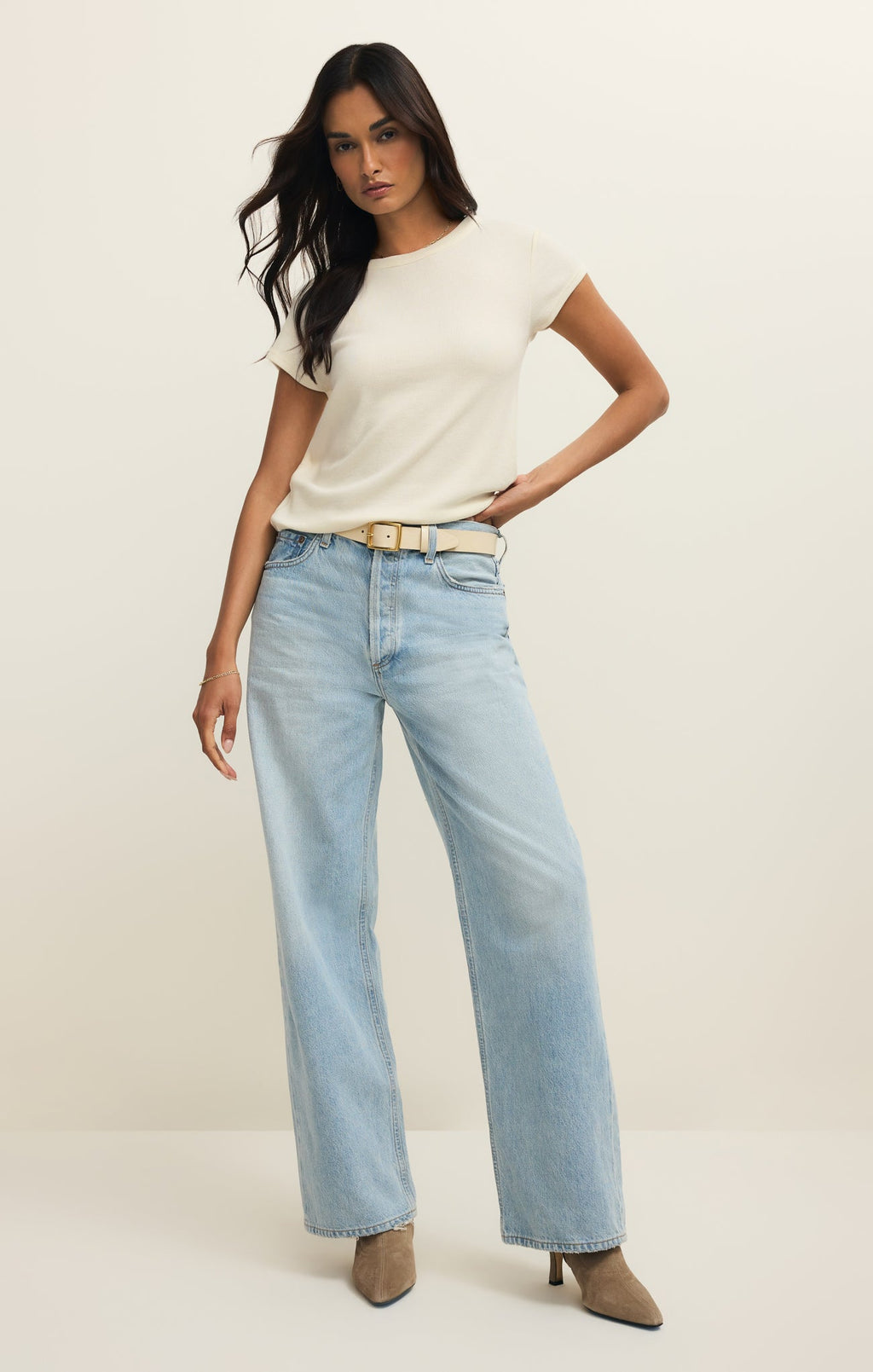 Renae Rib Short Sleeve Top