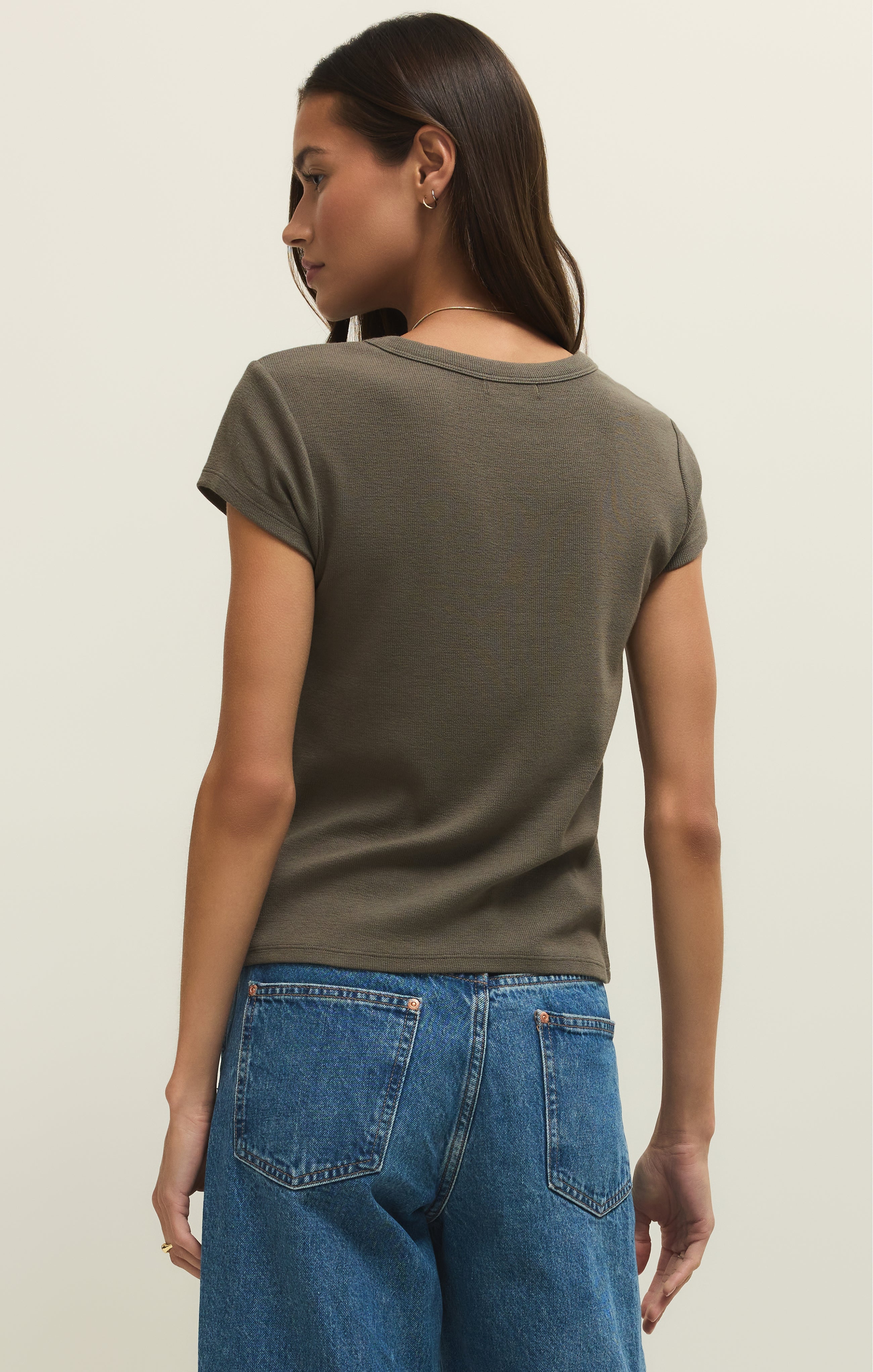 Renae Rib Short Sleeve Top