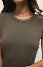 Renae Rib Short Sleeve Top