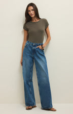 Renae Rib Short Sleeve Top