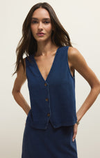 Noelle Jersey Denim Sleeveless Tank