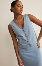 Noelle Jersey Denim Sleeveless Tank