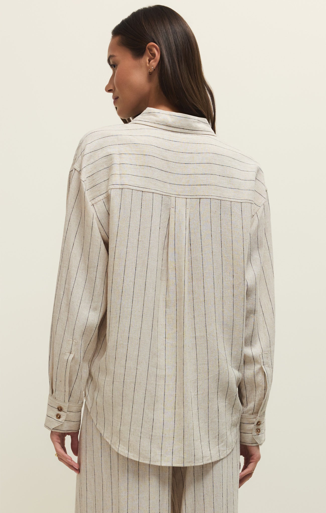 Alfie Striped Linen Button Up Secondary image