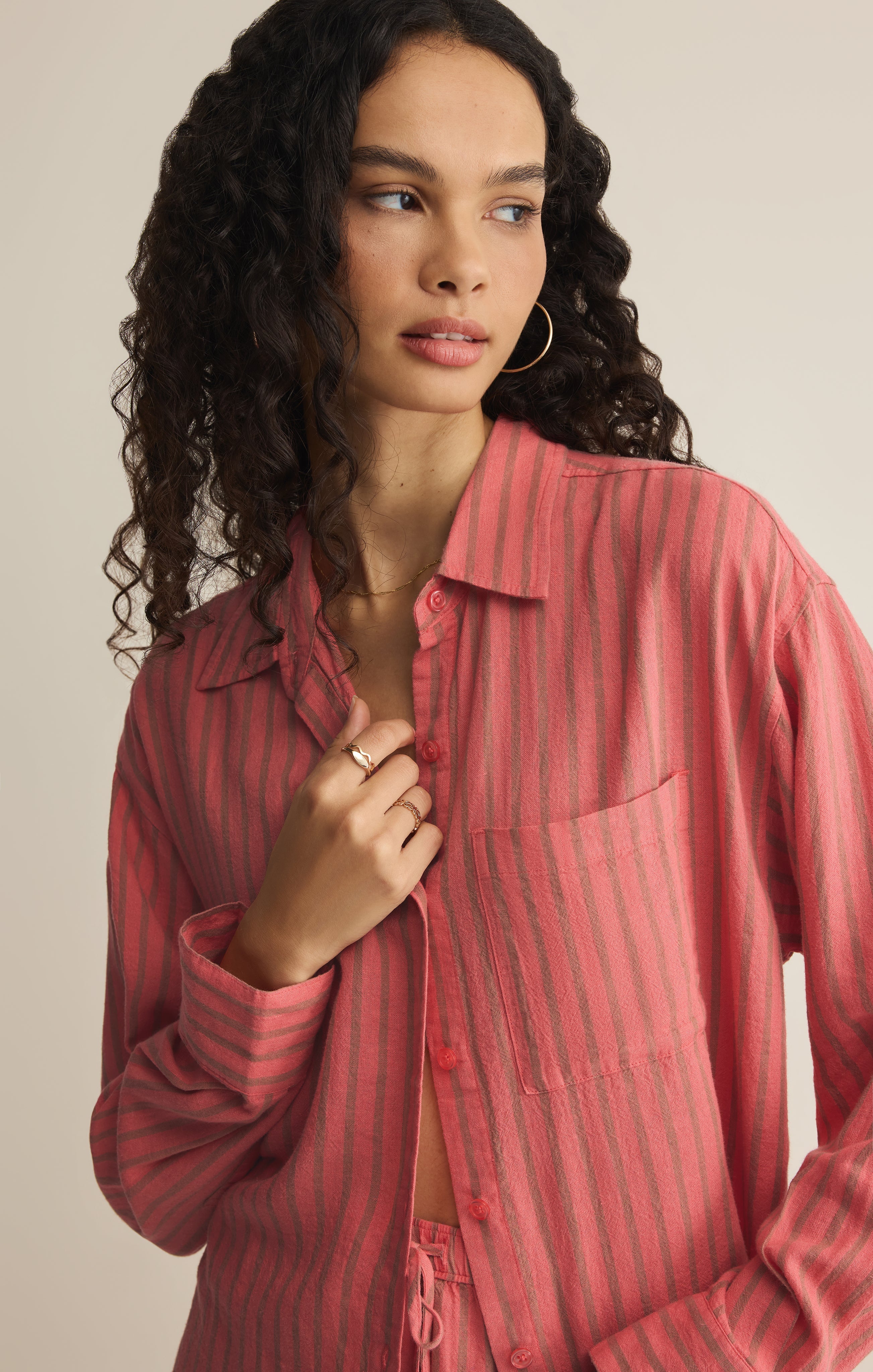 The Signature Striped Linen Top