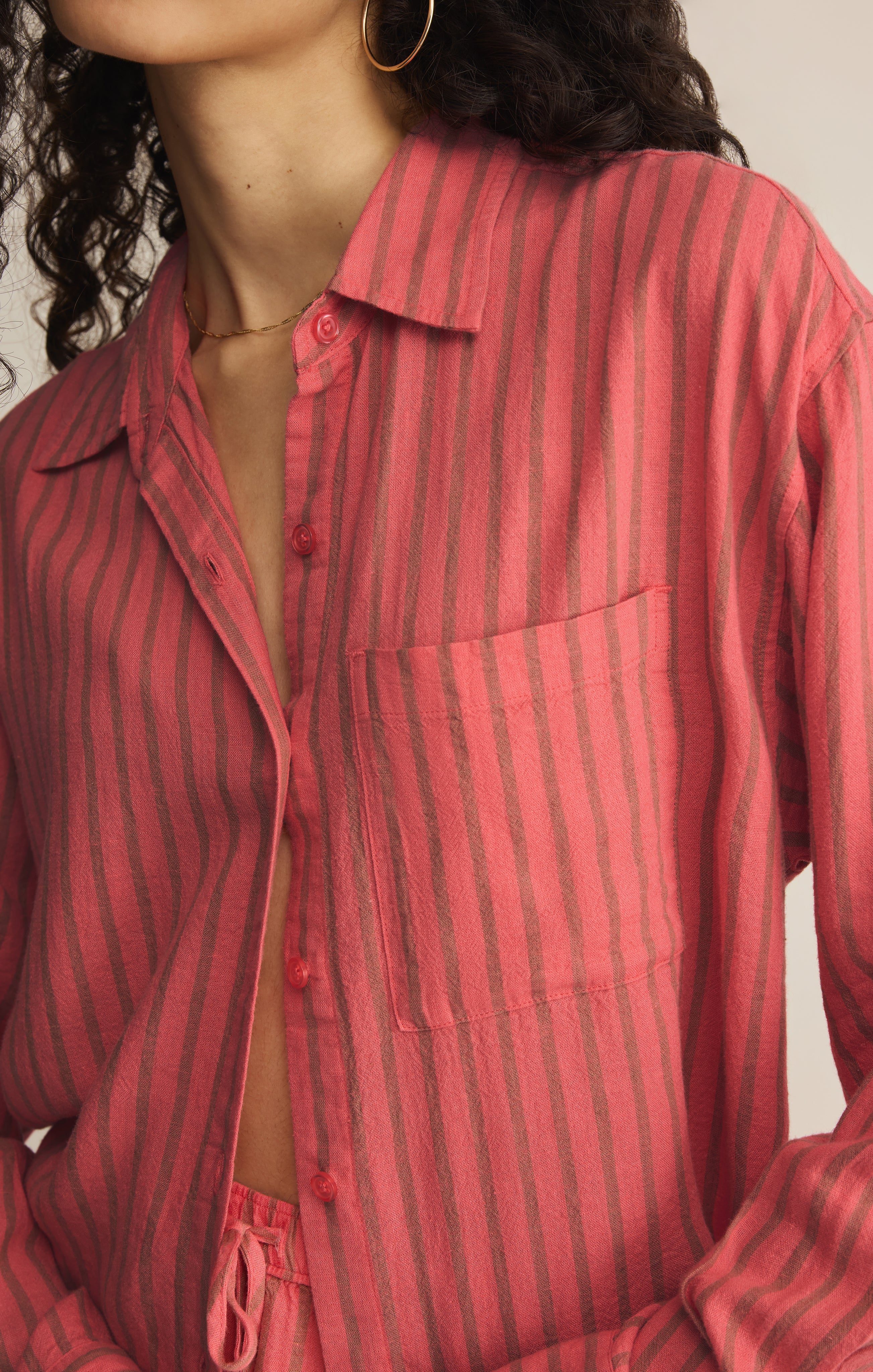The Signature Striped Linen Top