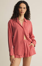 The Signature Striped Linen Top