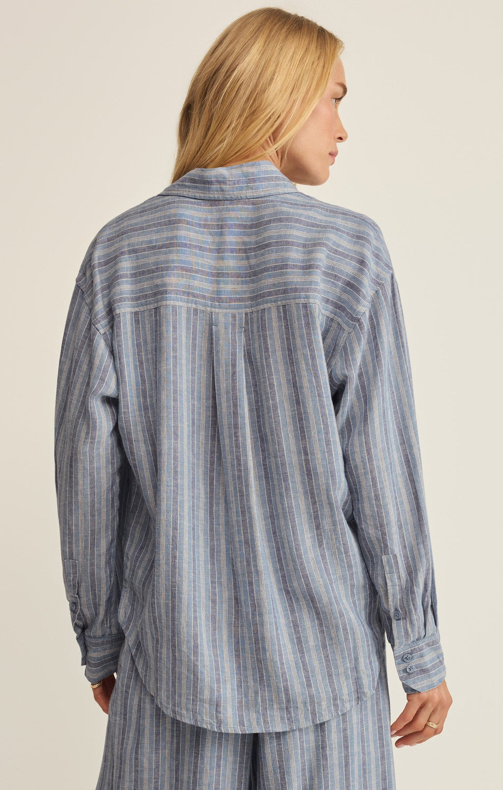 The Signature Striped Linen Top