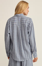 The Signature Striped Linen Top