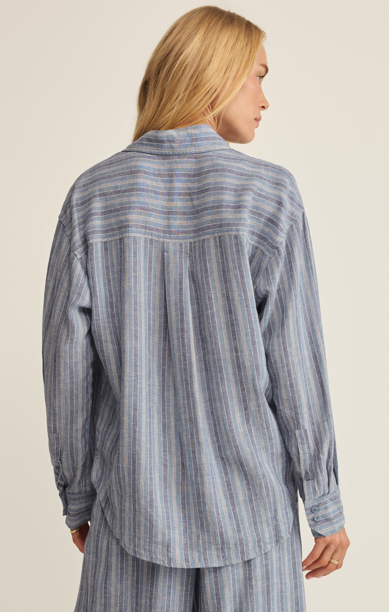 The Signature Striped Linen Top