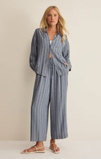 The Signature Striped Linen Top