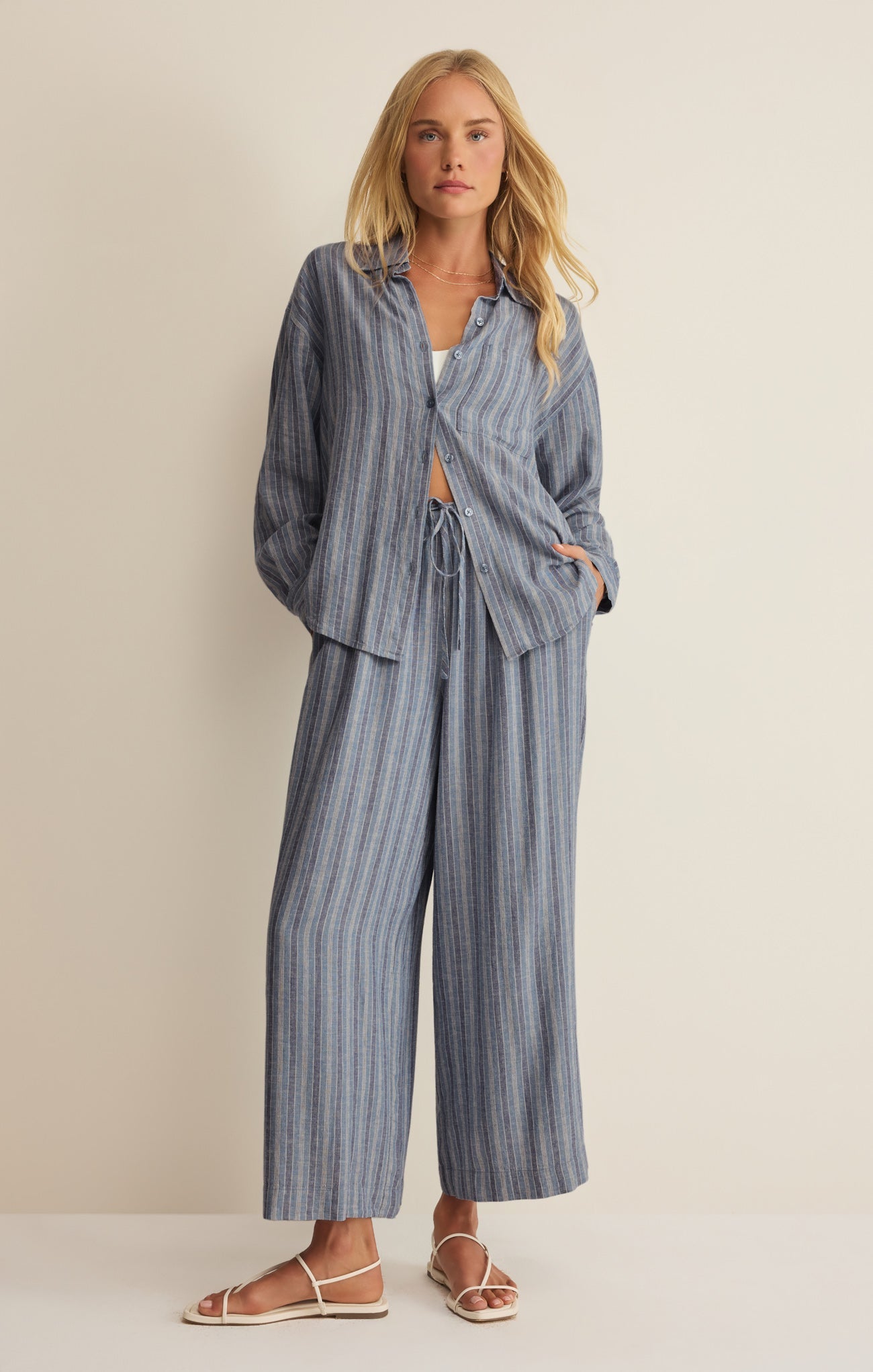 The Signature Striped Linen Top