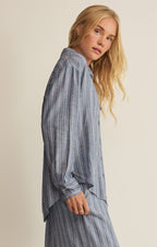 The Signature Striped Linen Top
