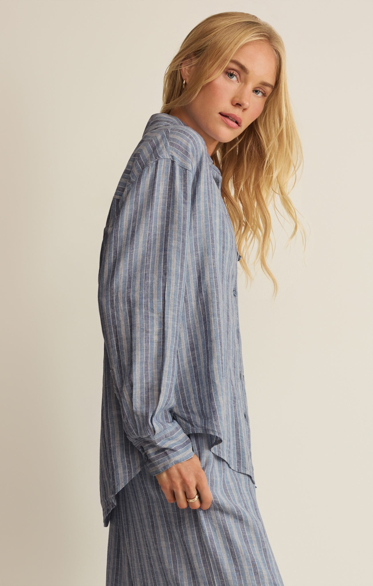 The Signature Striped Linen Top