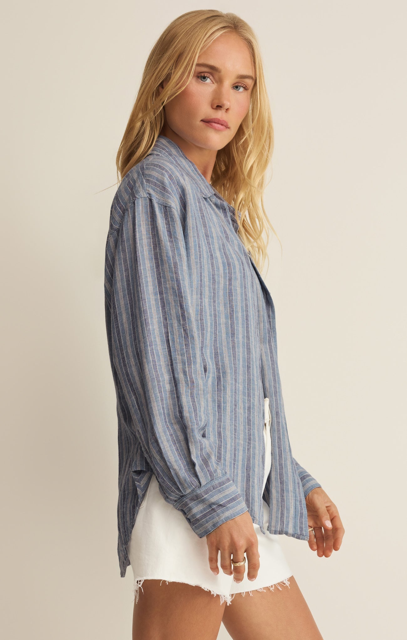 The Signature Striped Linen Top