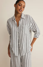The Signature Striped Linen Top