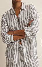 The Signature Striped Linen Top
