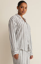 The Signature Striped Linen Top