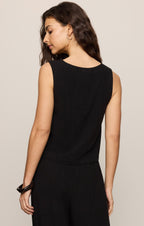 Charli Cropped Linen Top
