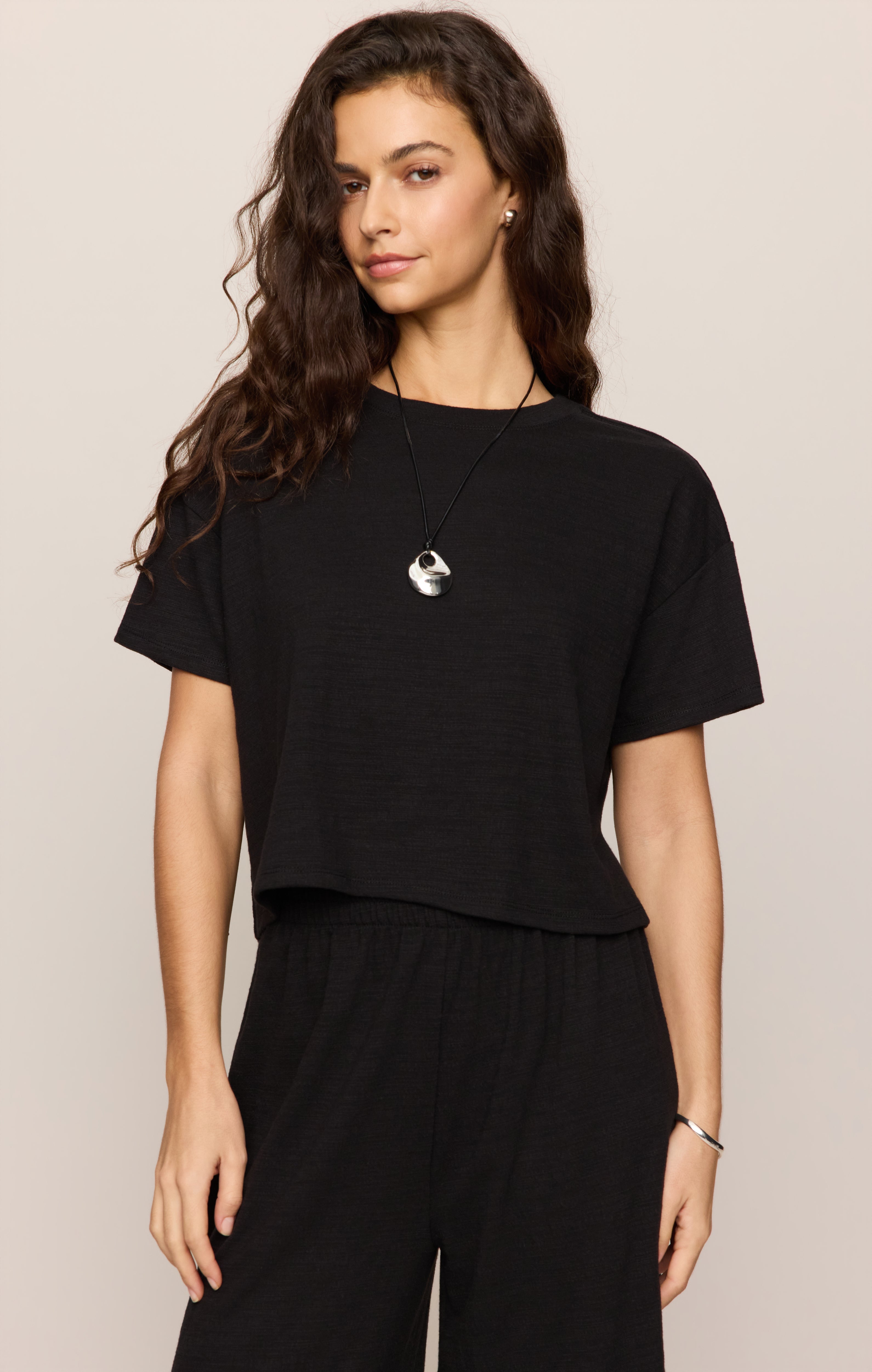 Sway Textured Cropped Tee Main image
