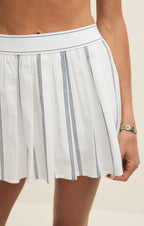 Wedge Pleated Mini Skirt