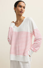 Weekender Stripe V-Neck
