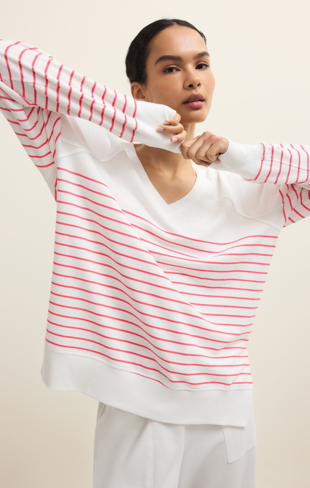 Weekender Stripe V-Neck