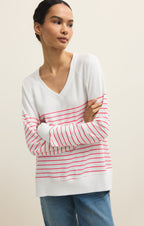 Weekender Stripe V-Neck