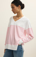 Weekender Stripe V-Neck