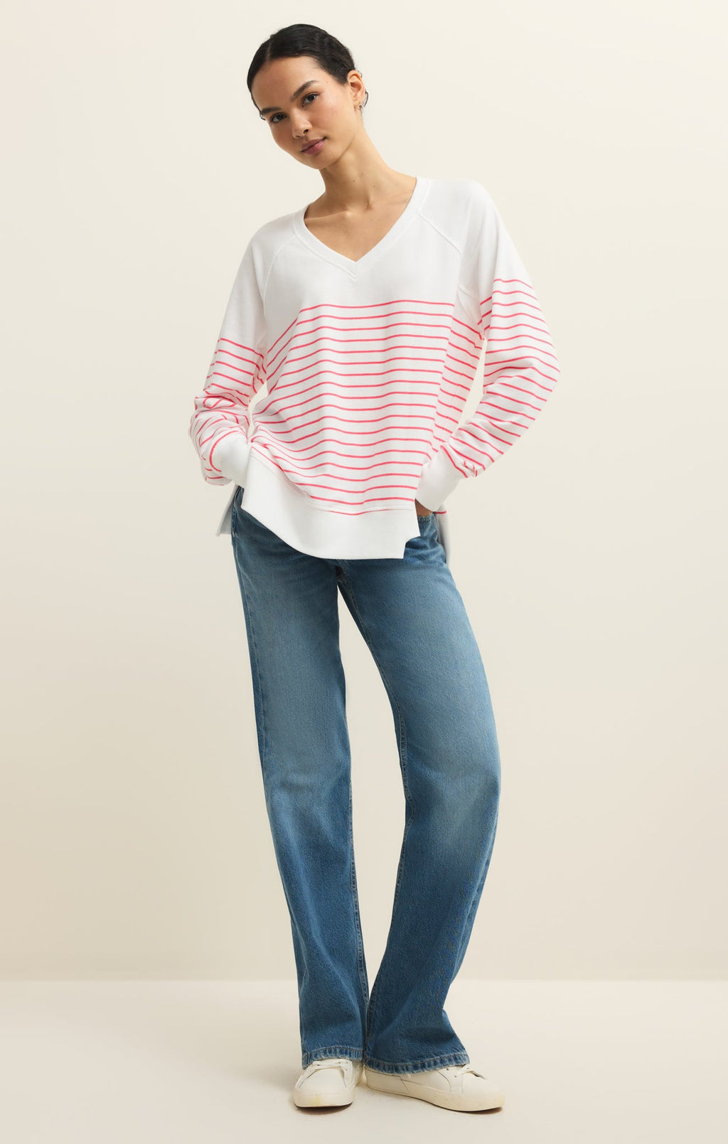 Weekender Stripe V-Neck