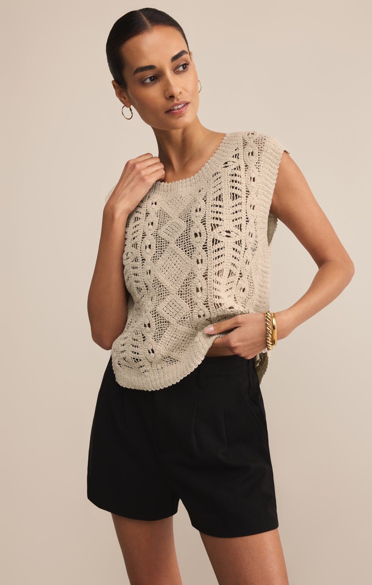 Baroque Crochet Sweater Top