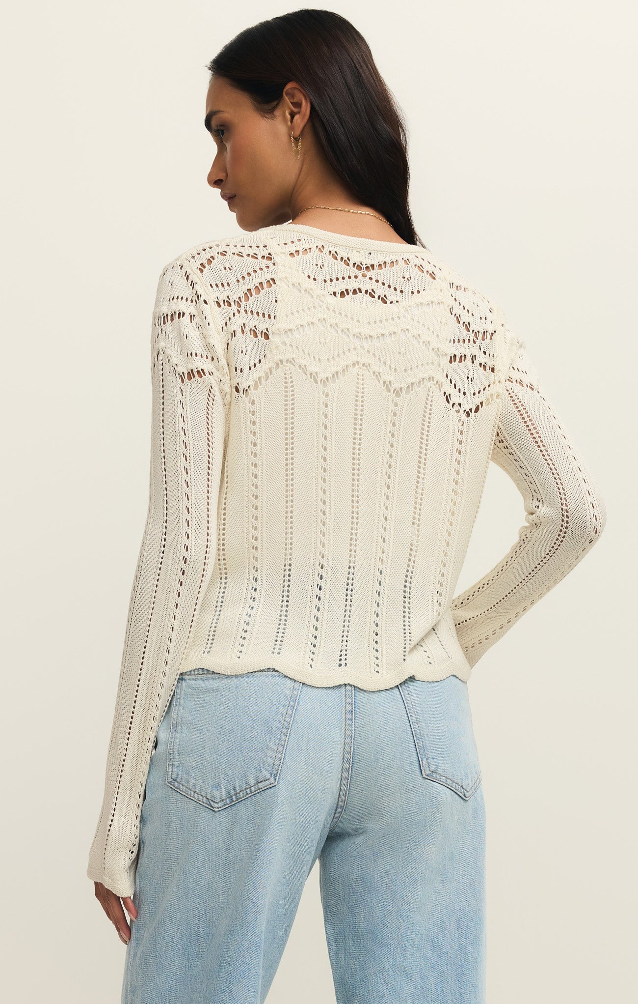 Alycia Crochet Sweater Top Secondary image