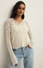 Alycia Crochet Sweater Top